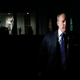 White House press secretary Sean Spicer emerges from “among” the bushes to talk with reporters and insists that the cameras and lights be turned off on May 9, 2017 (AP Photo/Carolyn Kaster)